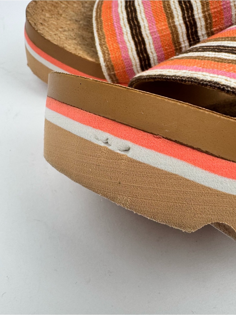 Reef women's platform slide sandals with a cork-styled footbed. Women’s size 8. - Picture 9 of 12